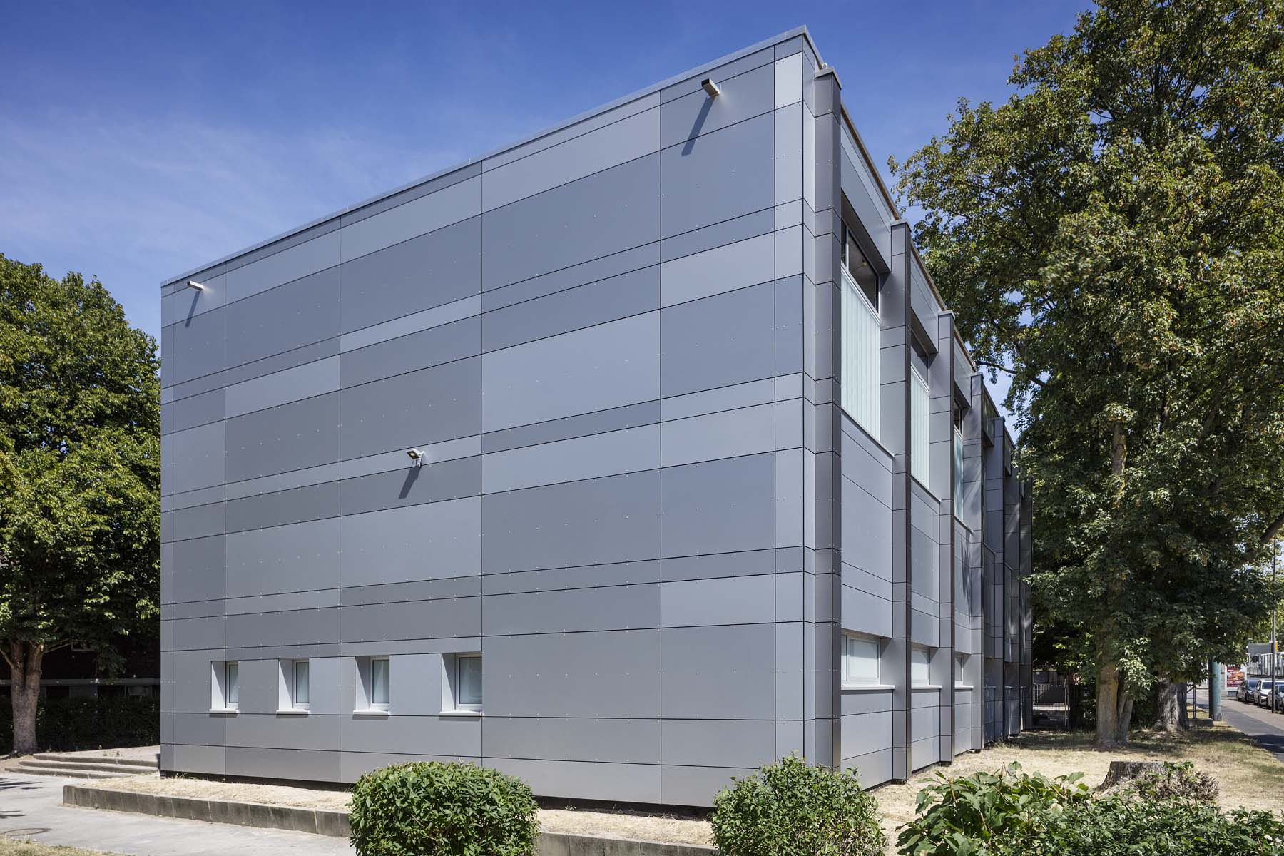 Sporthalle Essen  Schröder Partner Architekten   Gesamtansicht Architekturfotografie Jens Kirchner