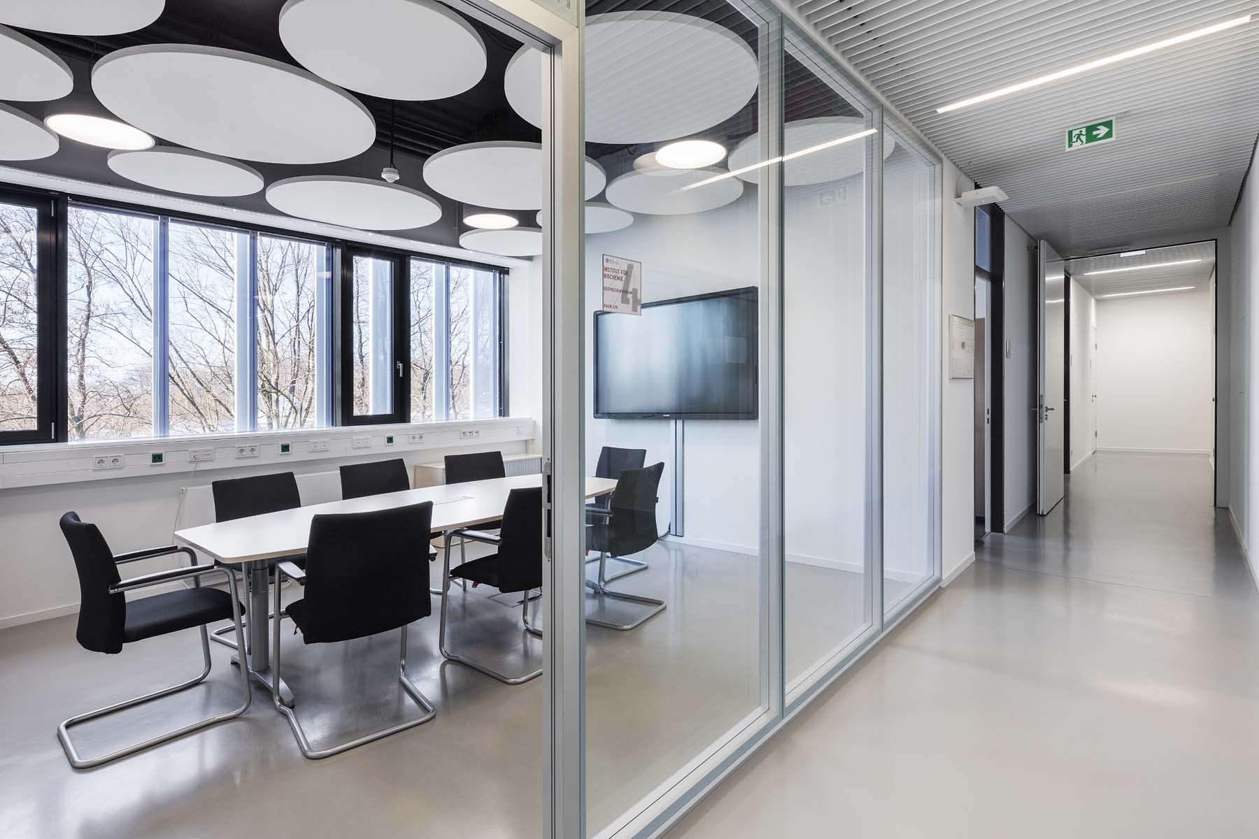 Sporthochschule Köln kadawittfeldarchitektur Besprechung Flur Architekturfotografie Jens Kirchner