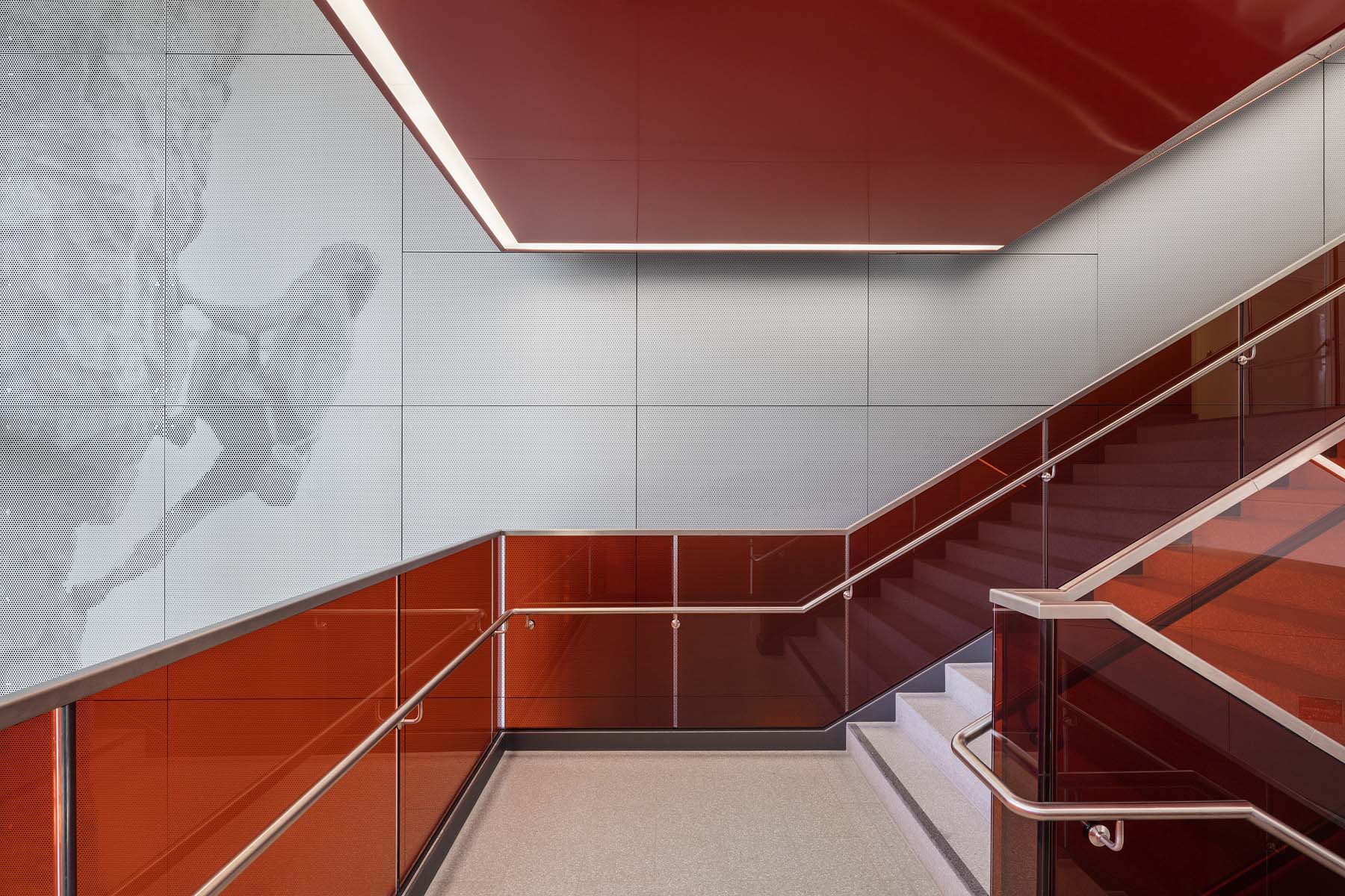 Sporthochschule Köln kadawittfeldarchitektur Treppenhaus Architekturfotografie Jens Kirchner