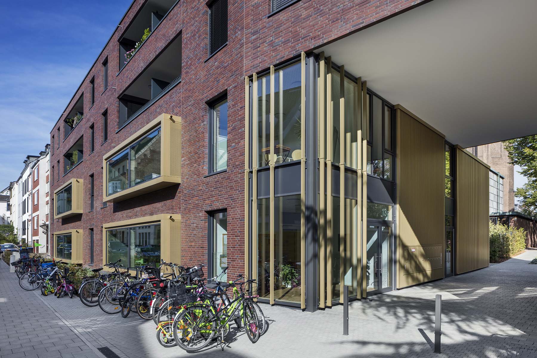 Kita Köln Lepel und Lepel Architektur  Fassade Eingang Fenster Architekturfotografie Jens Kirchner