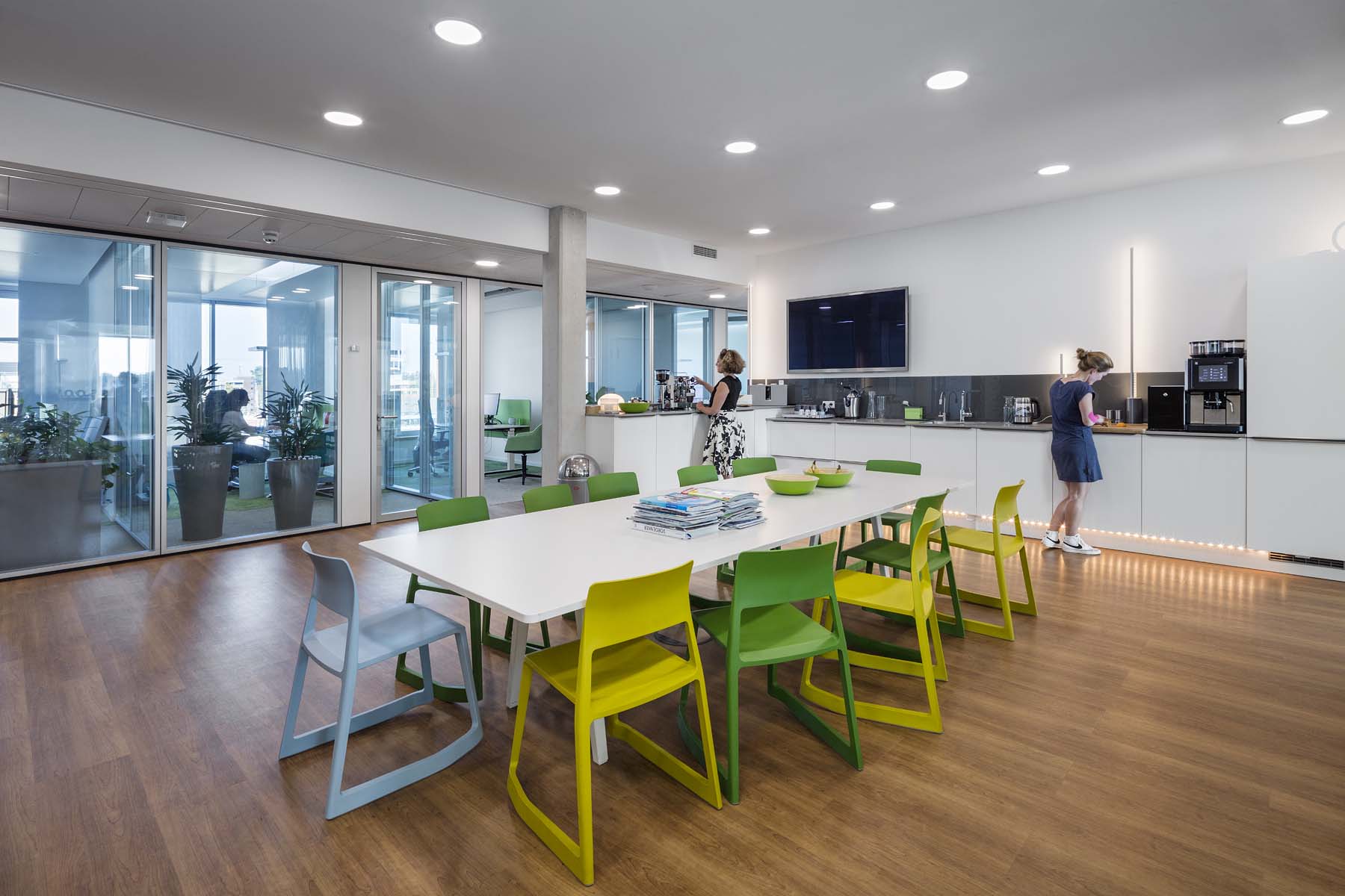 Environ Rheine Kresings Architekten Teeküche Büro  Aussenanlage Architekturfotografie Jens Kirchner