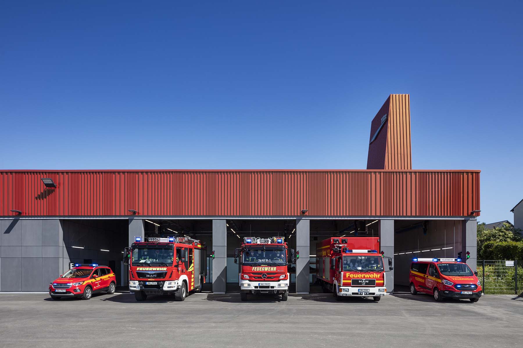 Feuerwehrwache Titz Lepel und Lepel Architekten       	 Architekturfotografie Jens Kirchner