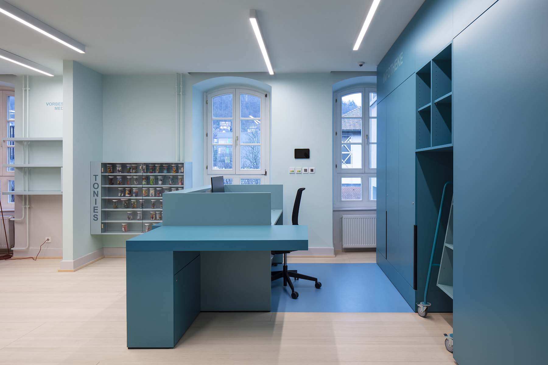 Bibliothek Waldshut  UKW Innenarchitekten Interior Innenarchitektur Architekturfotografie Jens Kirchne