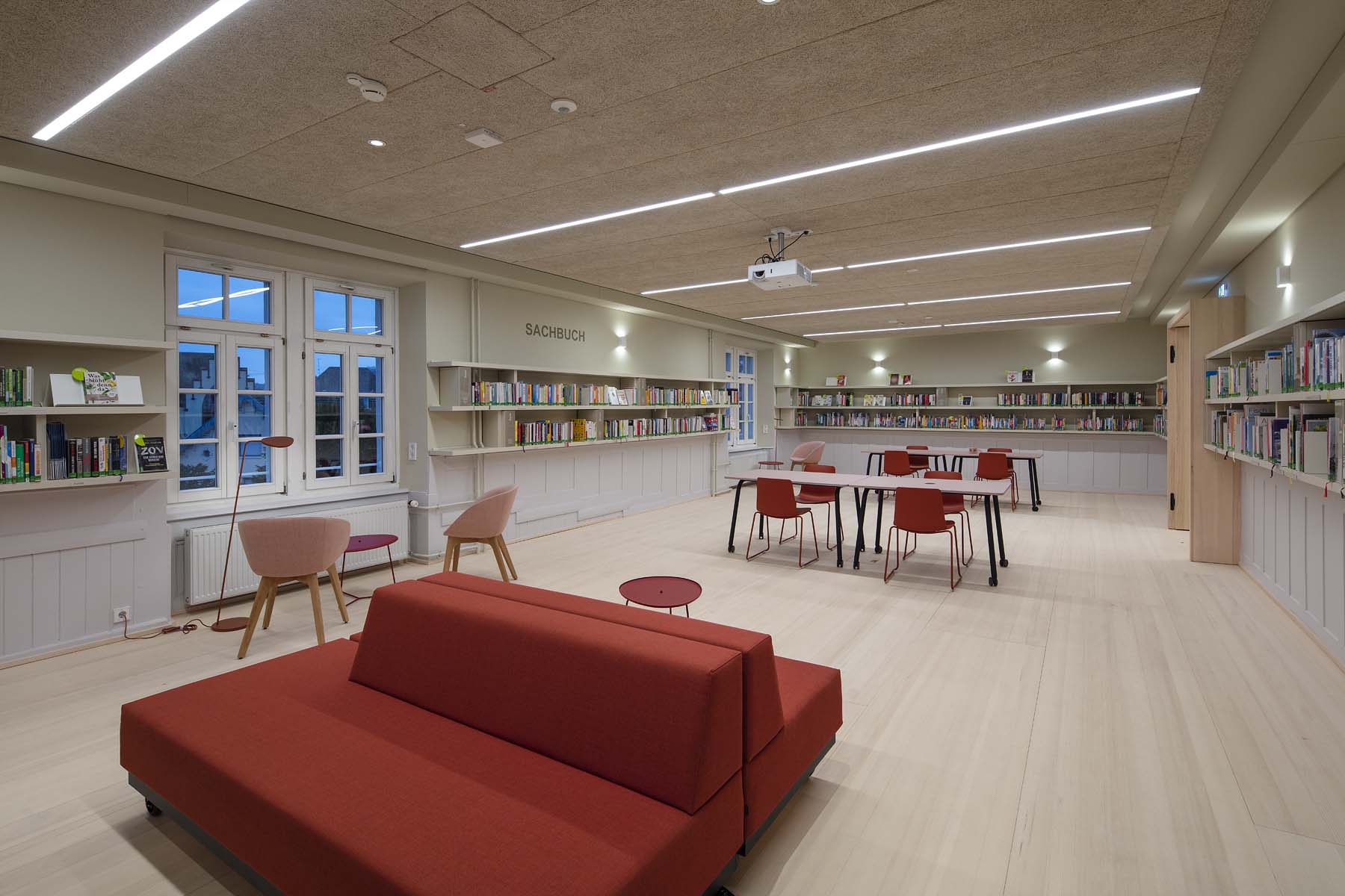 Bibliothek Waldshut  UKW Innenarchitekten Interior Innenarchitektur Architekturfotografie Jens Kirchner
